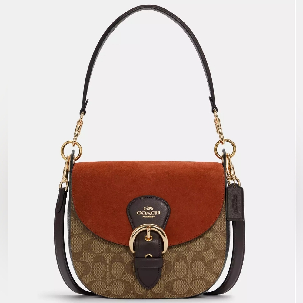 Coach Kleo Shoulder Bag 23 In Signature Canvas *L2198-C5692* BNWOT - Picture 12 of 12